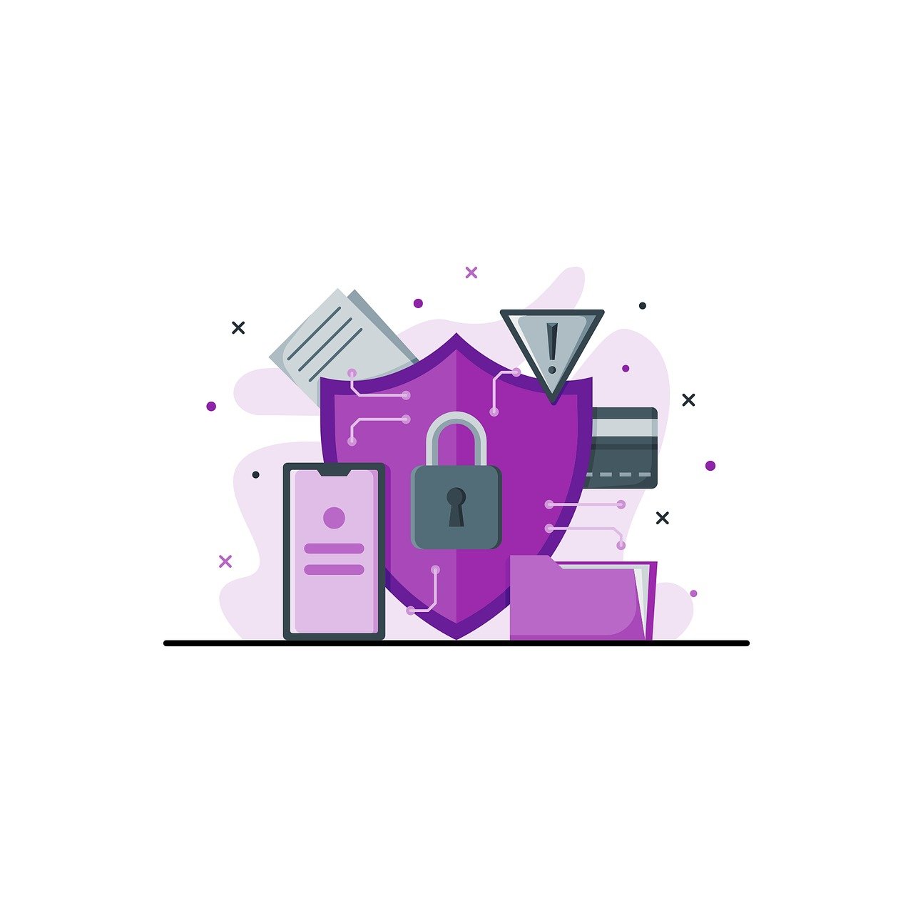 Free internet security digital vector